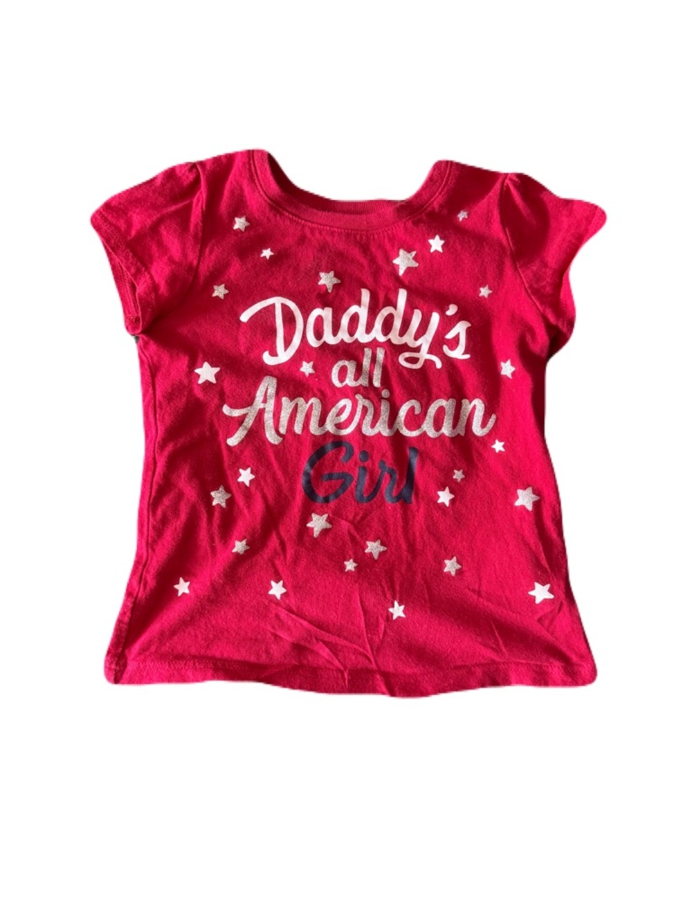 Daddy's All American Girl Red Graphic Tee - Kids